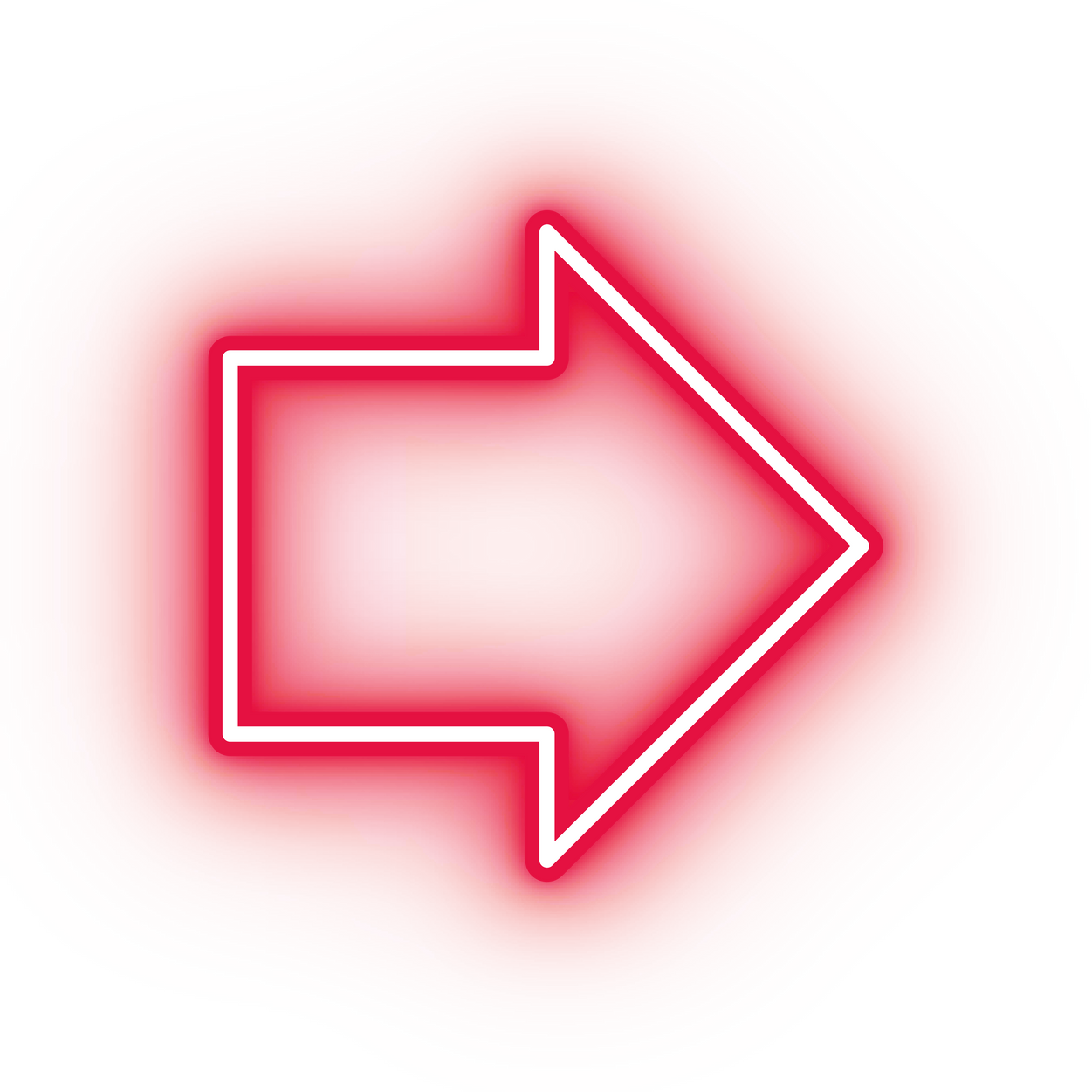 Neon red arrow icon